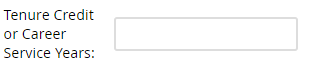 Tenure credit or career service years area on the MyTrack offer card