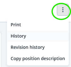 Ellipses menu from the position description in MyTrack