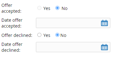 Offer progress fields of the MyTrack offer card