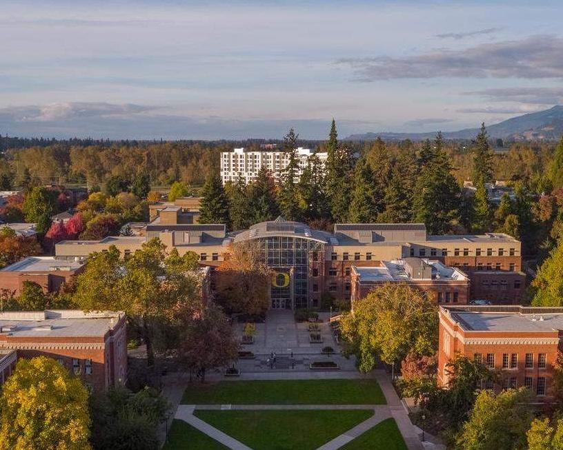 aerial of Lillis and quad