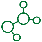 six circles connected by lines