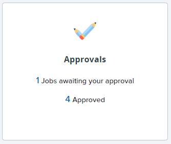 Image of the Approval tile on the MyTrack dashboard