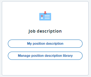 Job description tile on the MyTrack dashboard