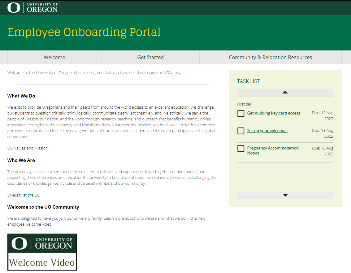 Employee Onboarding Portal Demo Of Content Human Resources