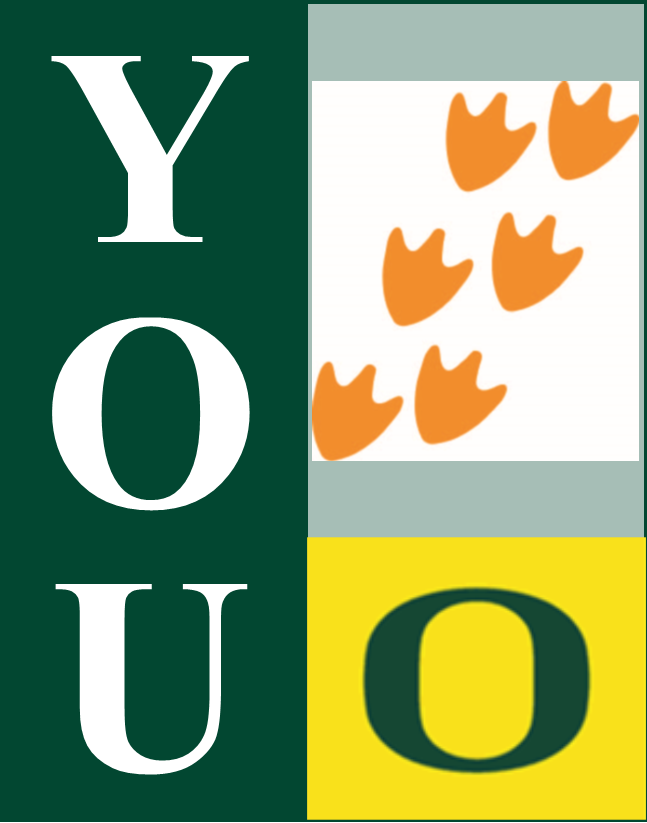Image with You and UO logo and orange duck feet