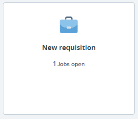 Requisitions tile on the MyTrack dashboard