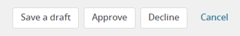 Image of available approval options