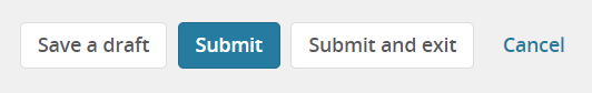 The submit buttons on a requisition in MyTrack