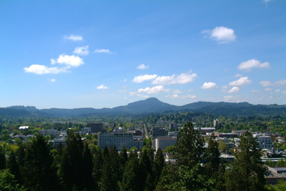 aerial view of Eugene